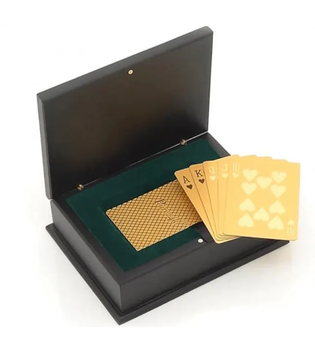 24 Karat Gold-Dipped Poker Cards