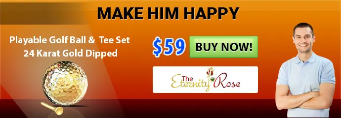 anniversary gift for your husband - golden golf ball